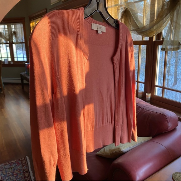 LOFT Cropped balletcore 3/4 Sleeve Cardigan XS - Picture 12 of 16